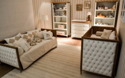 مدل تخت خواب چوبی سفید کلاسیک